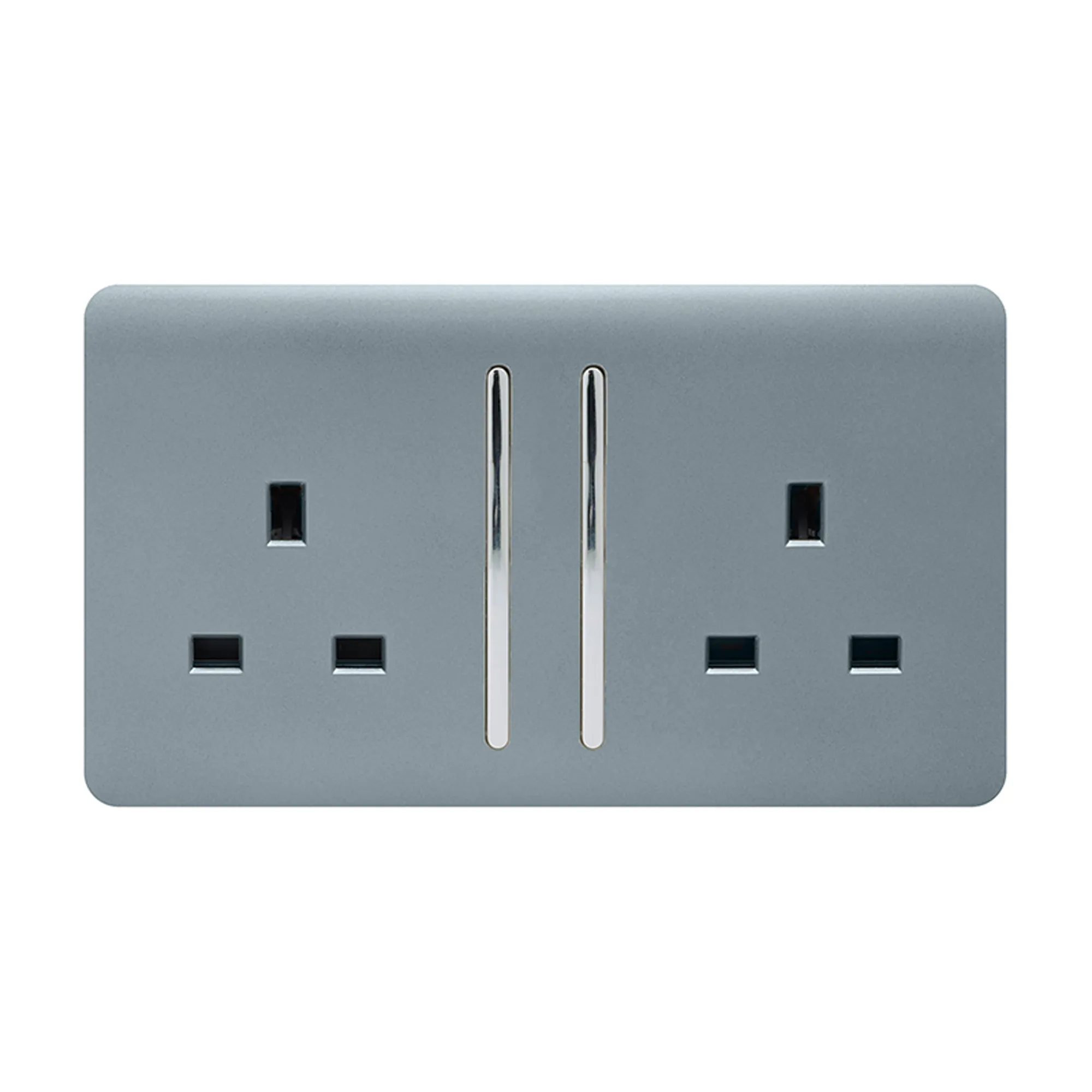 ART-SKT213LCG  2 Gang 13Amp Long Switched Double Socket Cool Grey